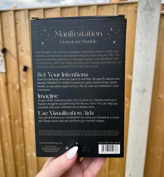 Quartz Manifestation Christmas Bauble Ornament Kit – Crystal Holiday Decoration