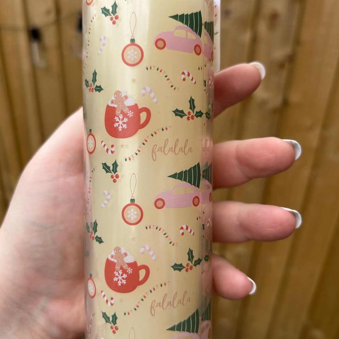 Sugarplum Fun Gingerbread Latte Tube Candle – Festive Home Fragrance
