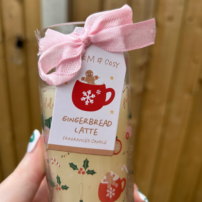 Sugarplum Fun Gingerbread Latte Tube Candle – Festive Home Fragrance
