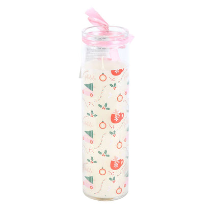 Sugarplum Fun Gingerbread Latte Tube Candle – Festive Home Fragrance