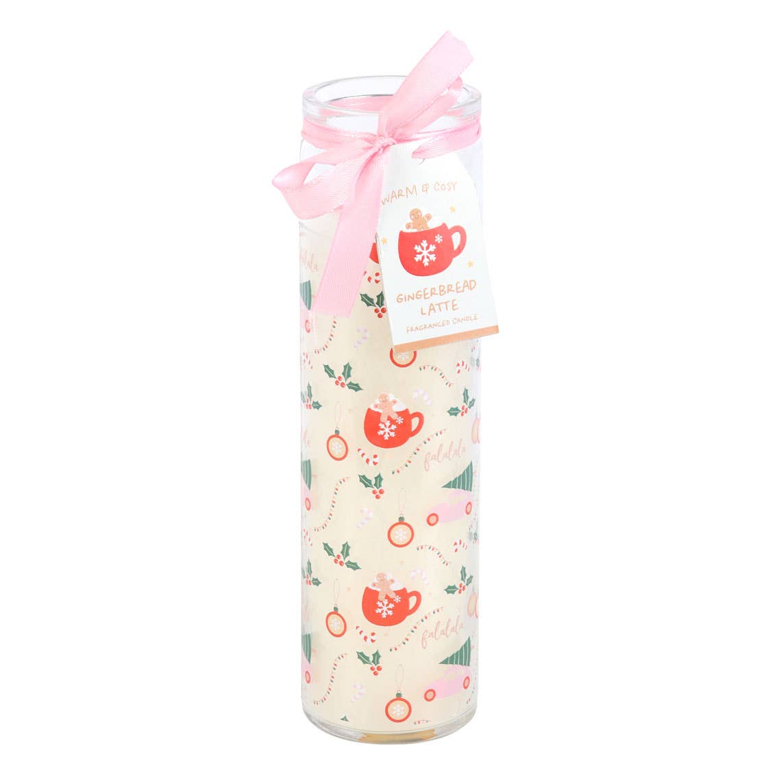 Sugarplum Fun Gingerbread Latte Tube Candle – Festive Home Fragrance