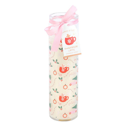 Sugarplum Fun Gingerbread Latte Tube Candle – Festive Home Fragrance