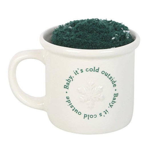 Baby It’s Cold Outside Winter Mug & Socks Set - Cosy Festive Gift