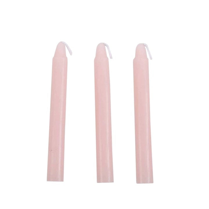 3 pink candles