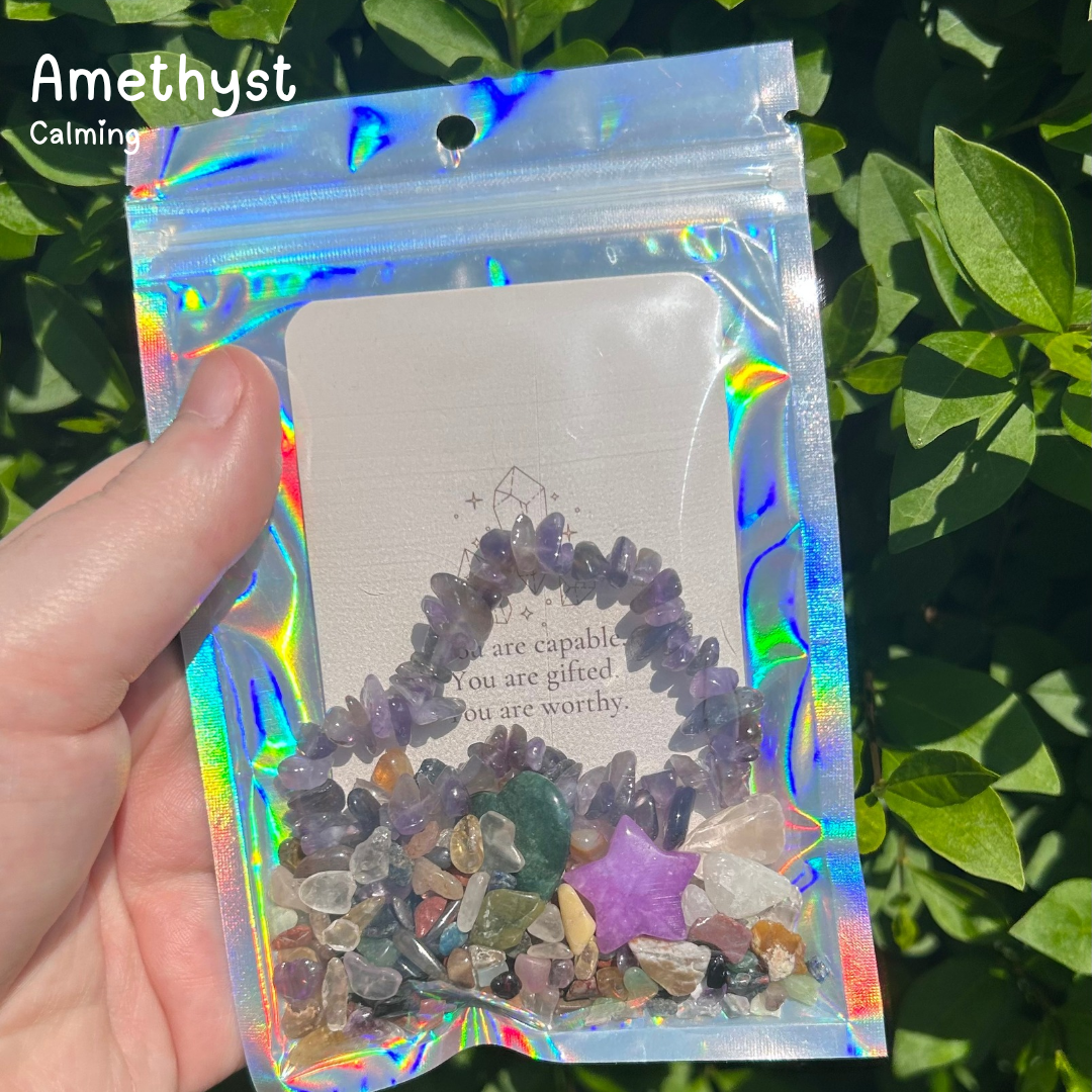 Mindful Moments Crystal Charm Kits – Bracelet, Gems & Affirmation Card