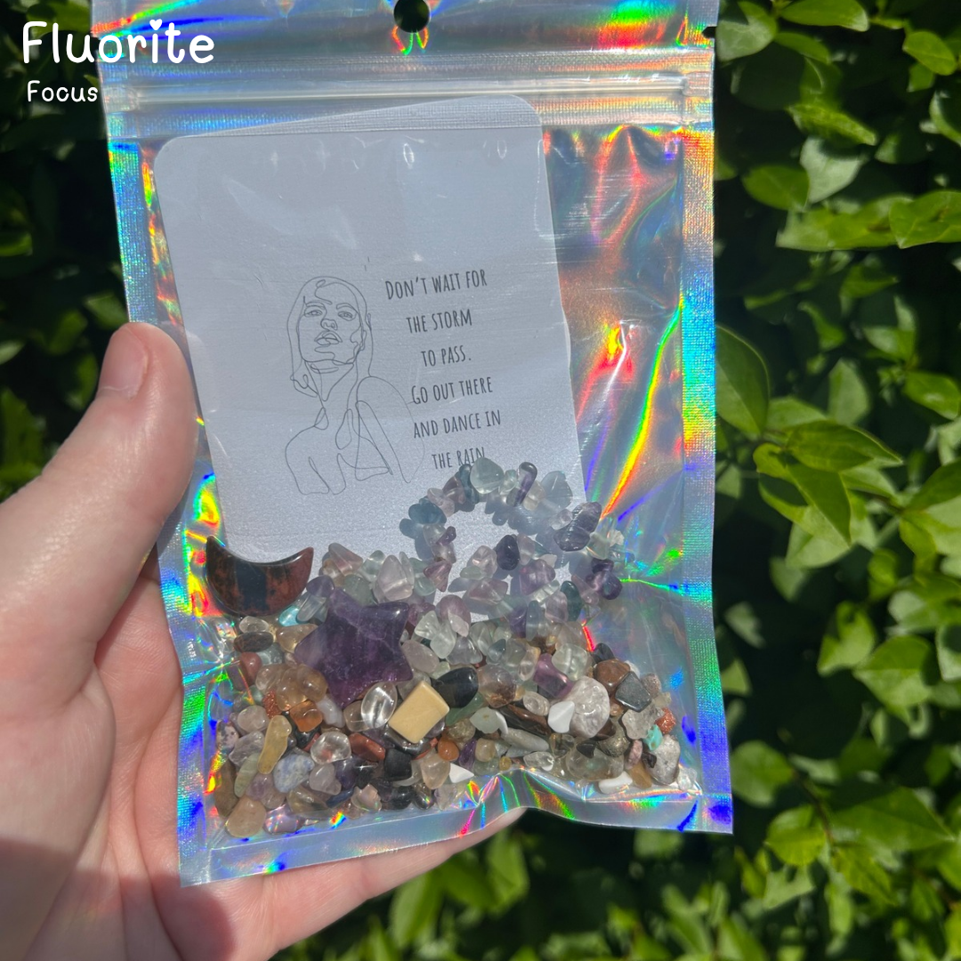 Mindful Moments Crystal Charm Kits – Bracelet, Gems & Affirmation Card