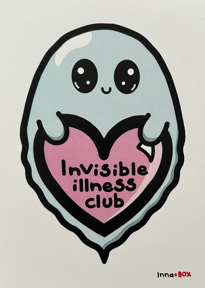 Invisible Illness Club Postcard - Cute Stationery for Personal Notes