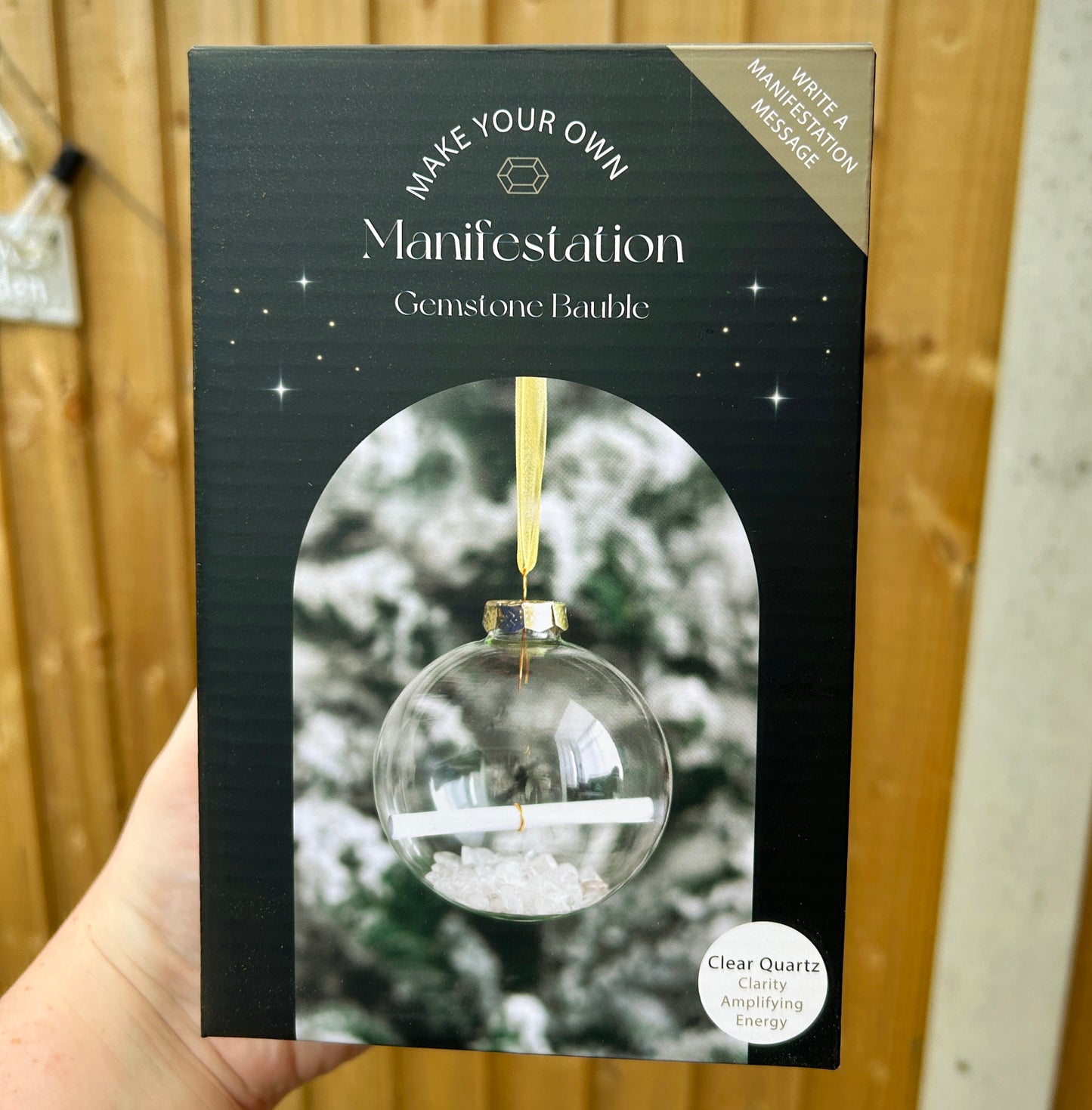 Quartz Manifestation Christmas Bauble Ornament Kit – Crystal Holiday Decoration