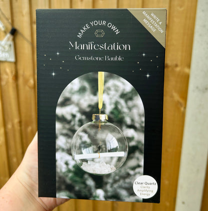 Quartz Manifestation Christmas Bauble Ornament Kit – Crystal Holiday Decoration