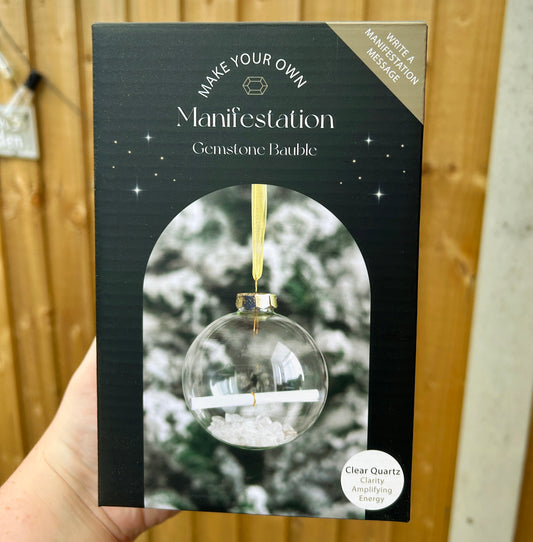 Quartz Manifestation Christmas Bauble Ornament Kit – Crystal Holiday Decoration