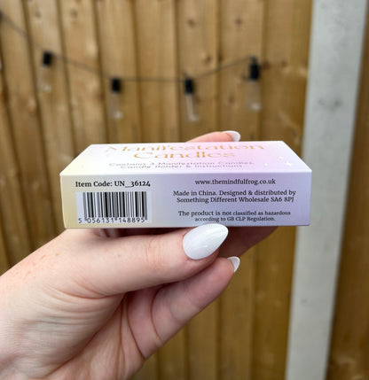 3 Manifestation Spell Candles – Intention & Ritual Gift Set