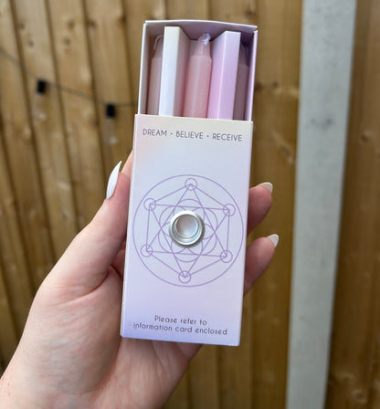 3 Manifestation Spell Candles – Intention & Ritual Gift Set
