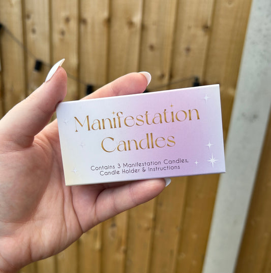 3 Manifestation Spell Candles – Intention & Ritual Gift Set